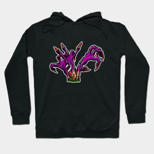 Zombie Fingers From the Grave - Putrid Purple Hoodie